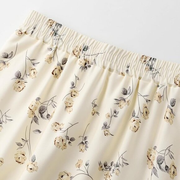 Maxi Skirt for Women Flowy Swing Tiered A-Line Fall Skirt Elastic High Waist Ple - Picture 5 of 8